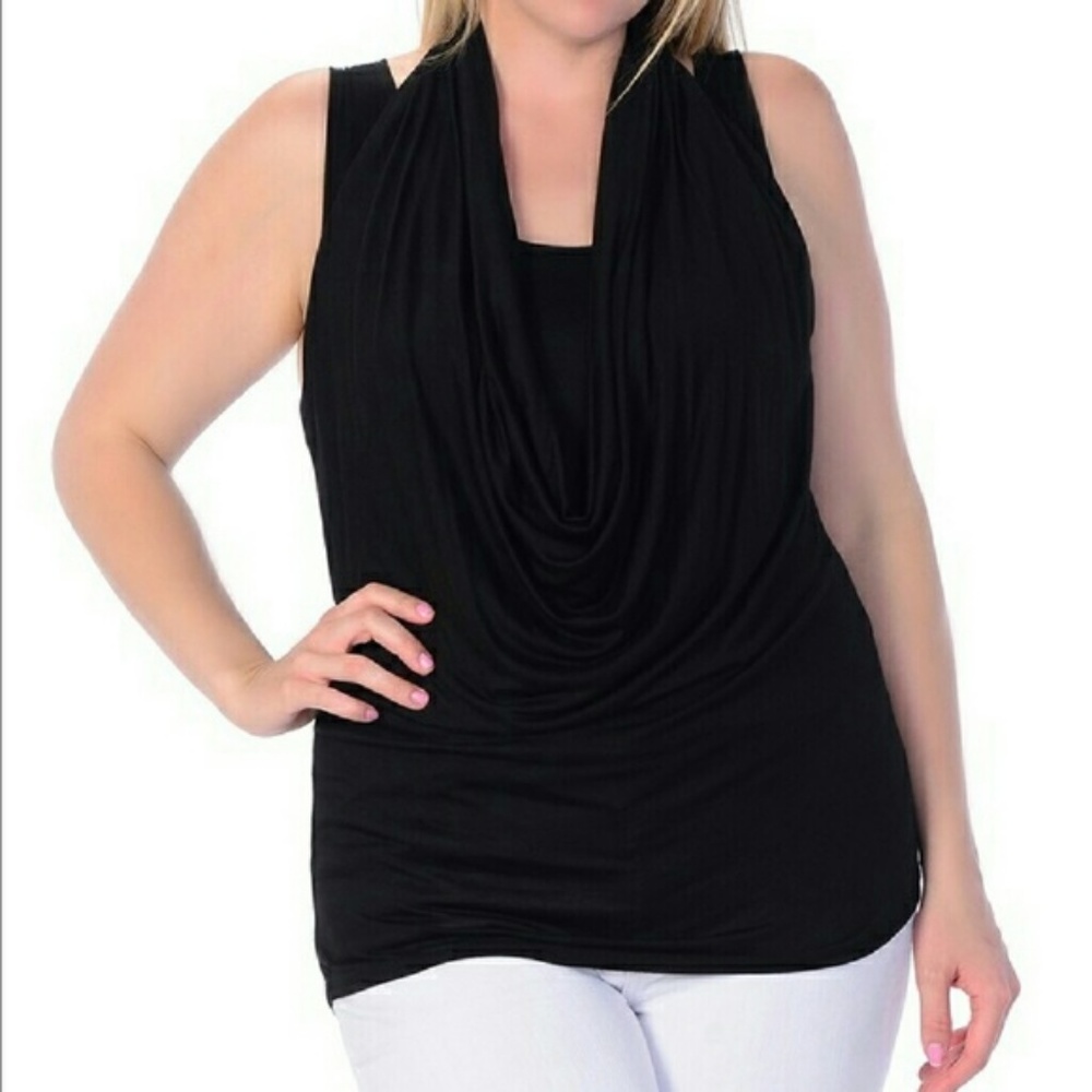 PLUS SIZE Bellino Drape tank